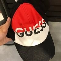 [S] GUESS LOGO BASEBALL HAT,BLACK MULTI, 677878744734 (SGU205)