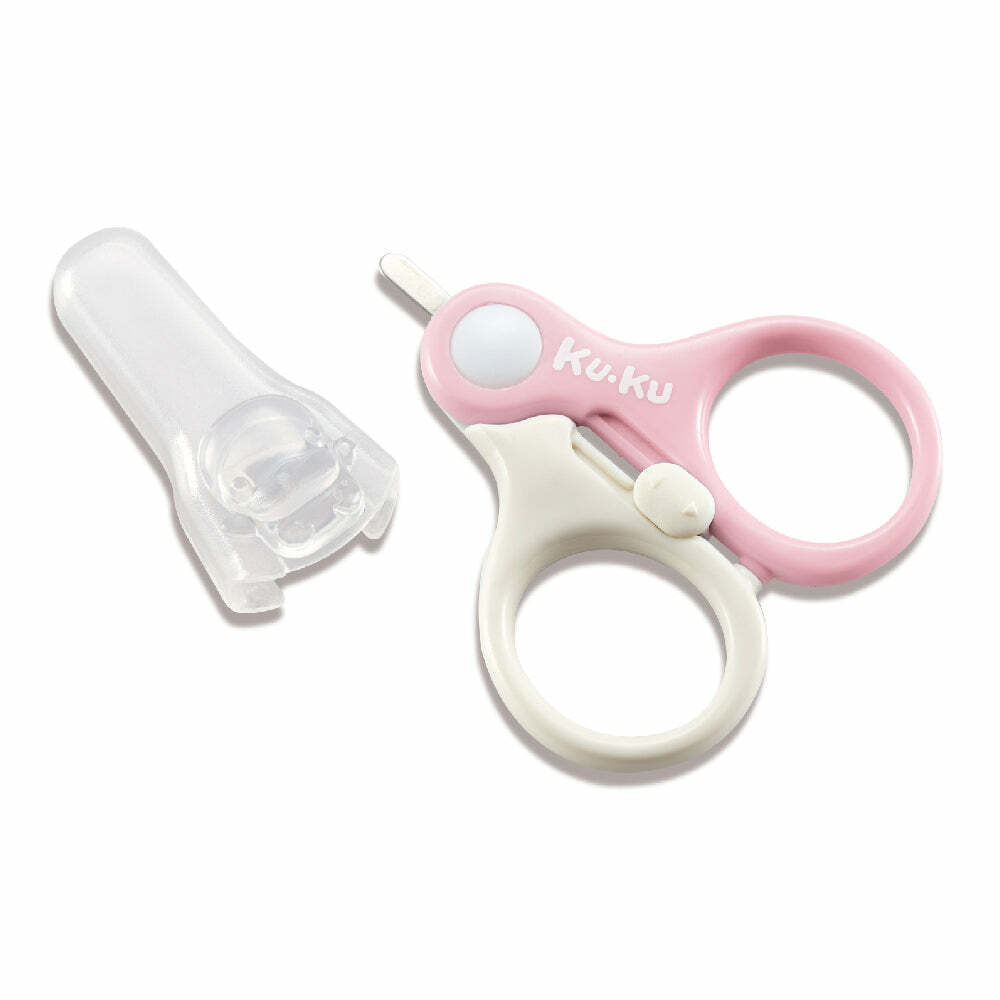 初生嬰兒安全剪刀 (短圓頭刀刃)-粉紅色