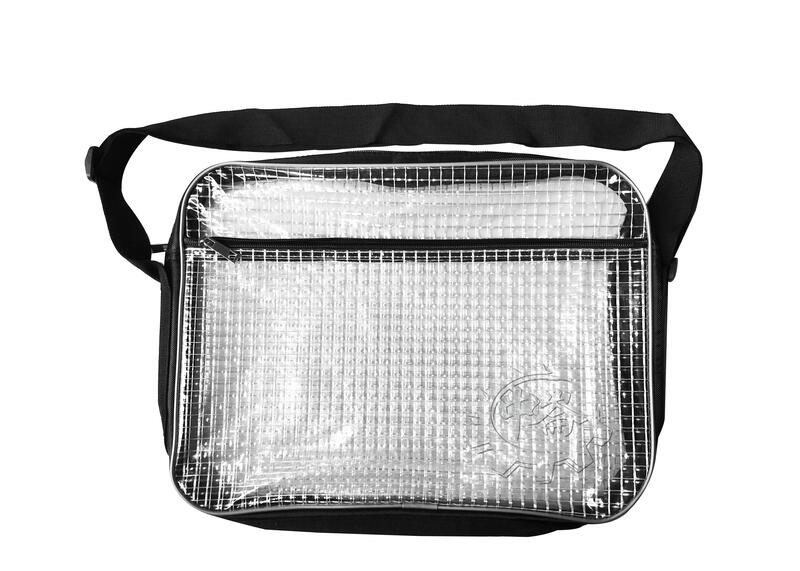 ＊中崙五金【附發票】台灣製 無塵室 透明網狀加厚型 無塵袋 (大型 XXX-B) 斜背式工具袋 科學園區網格包