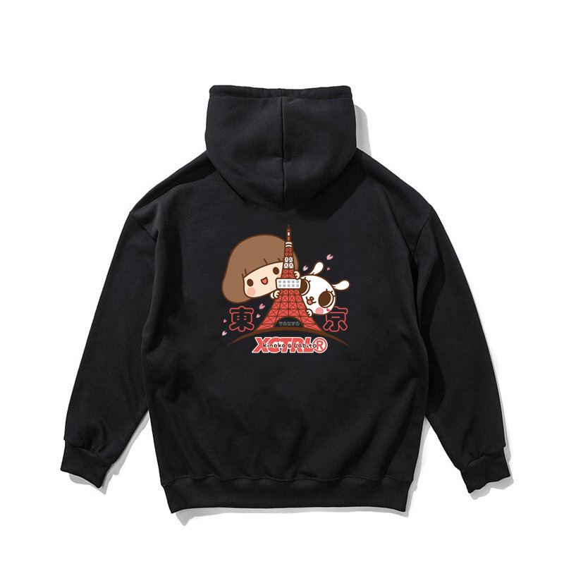 XCTRL X 香菇妹東京鐵塔聯名帽T-黑