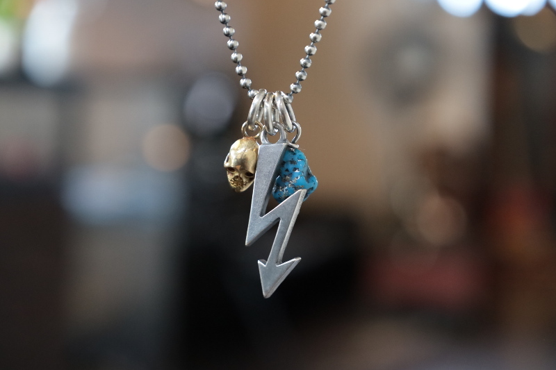 SE-1103 combination necklace/kingman/K18 skull