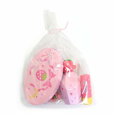 【日本Mother Garden】木製玩具-化妝組-眼影盤/粉底 桃