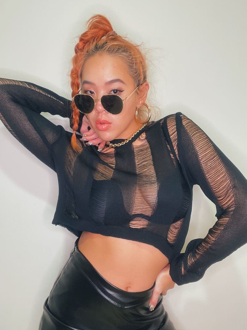 辣黑破壞感針織上衣