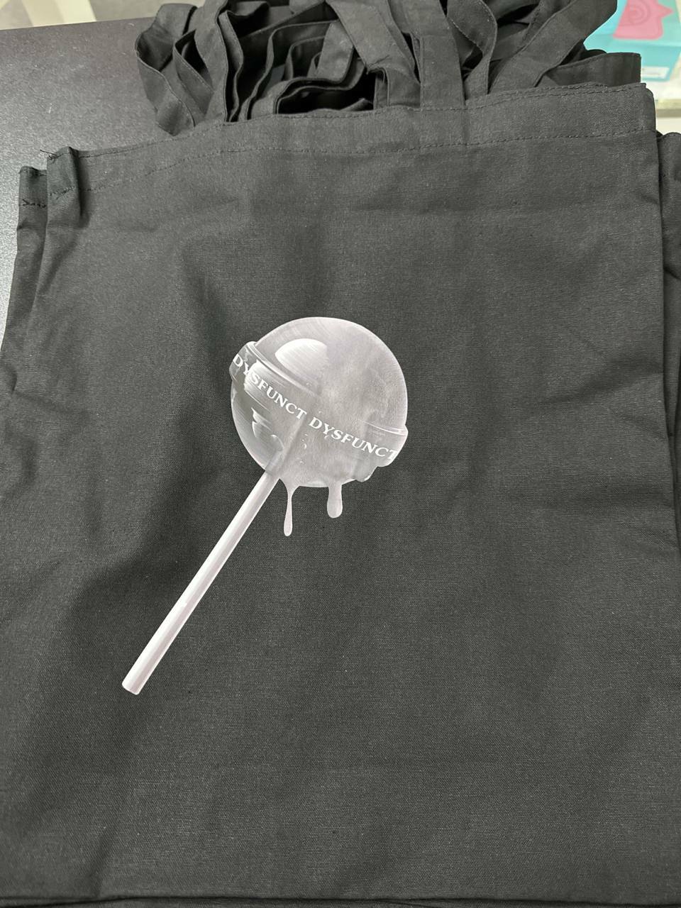 [S] DYSFUNCT MATT BLACK LOLLIPOP TOTE BAG,BLACK, SDY45 (SDY45)