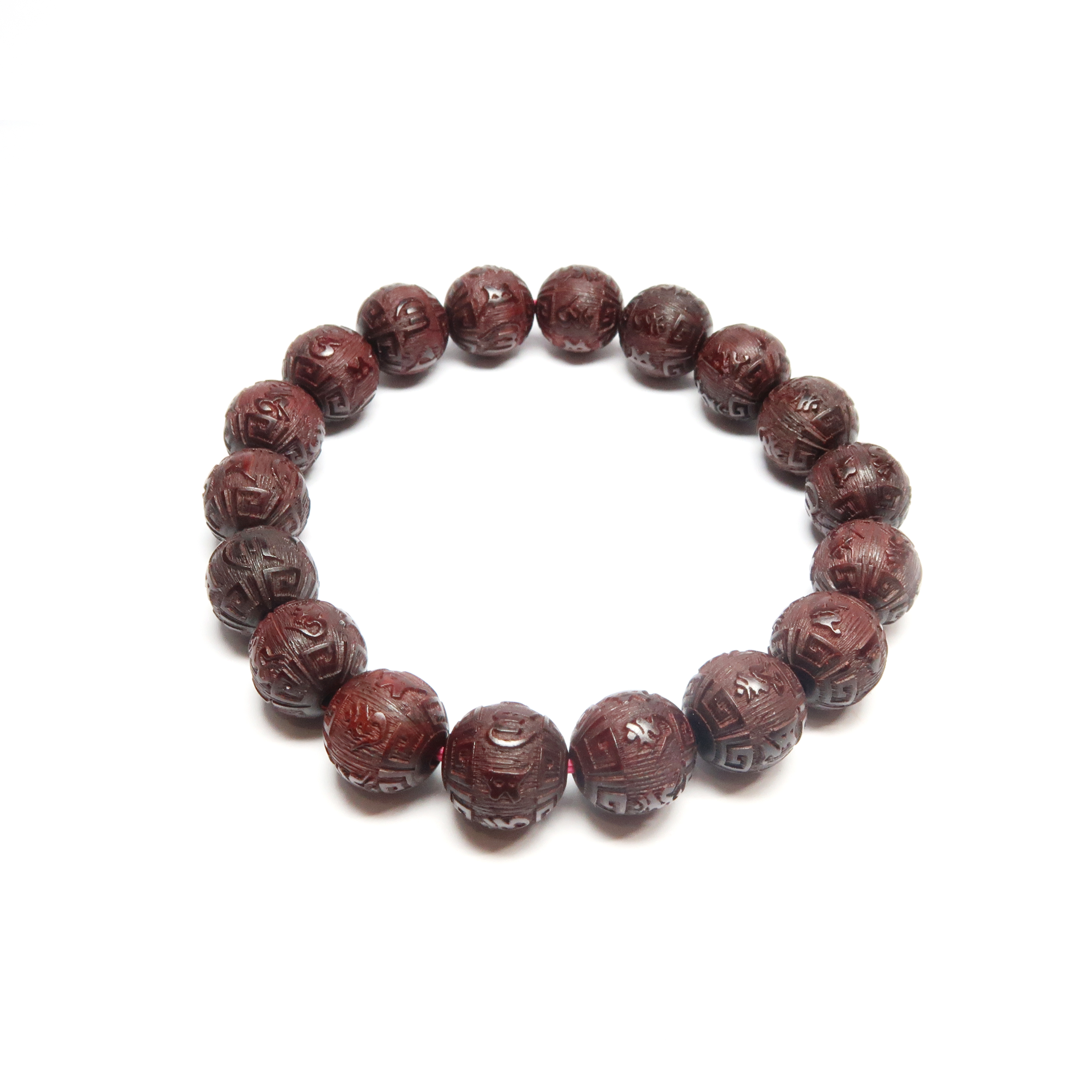 妙本手串系列 - 10mm 印度小葉紫檀六字大明咒手串