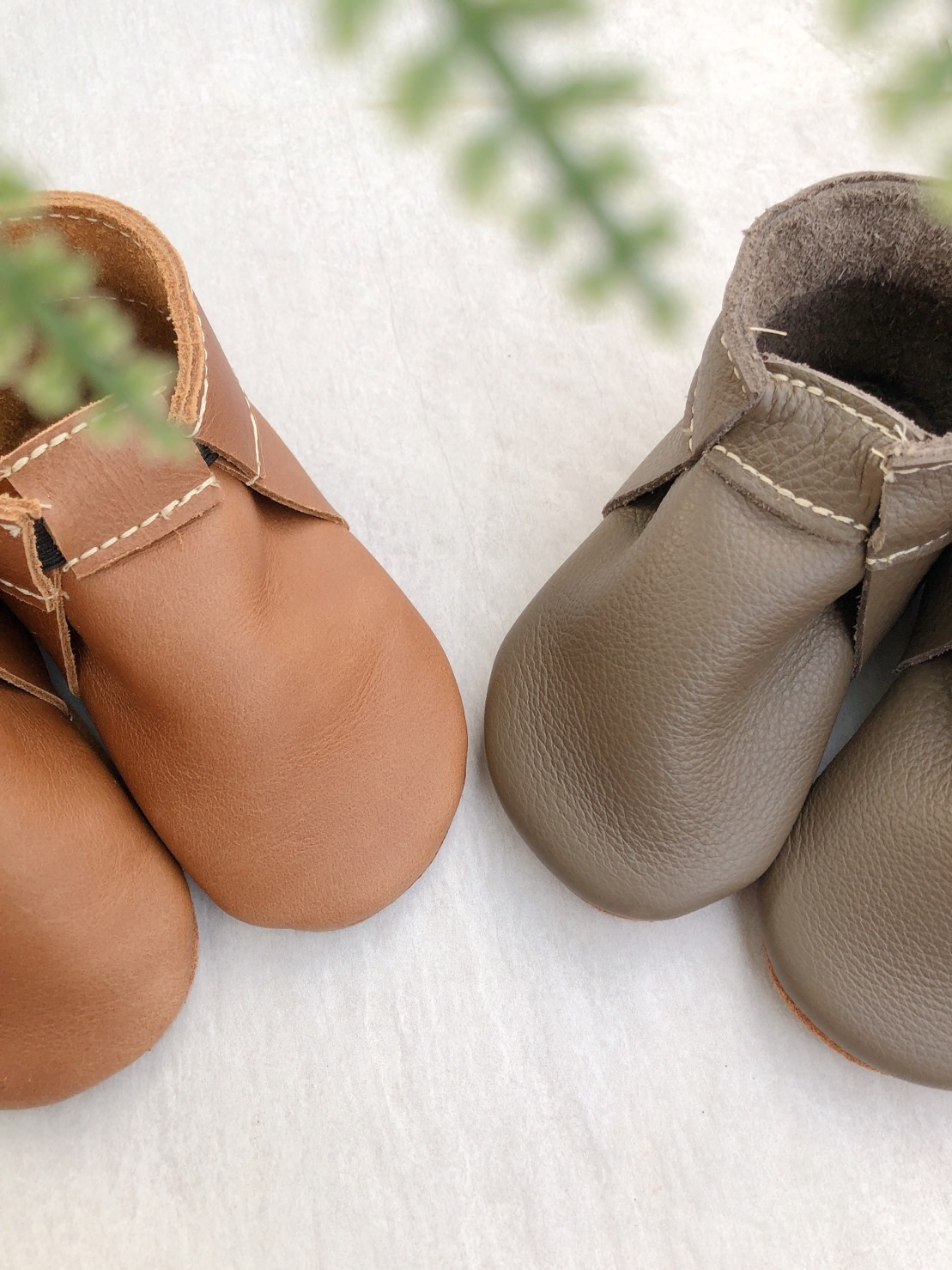 美國Starry Knight Design 真皮百搭小短靴 - Oak, River Rock