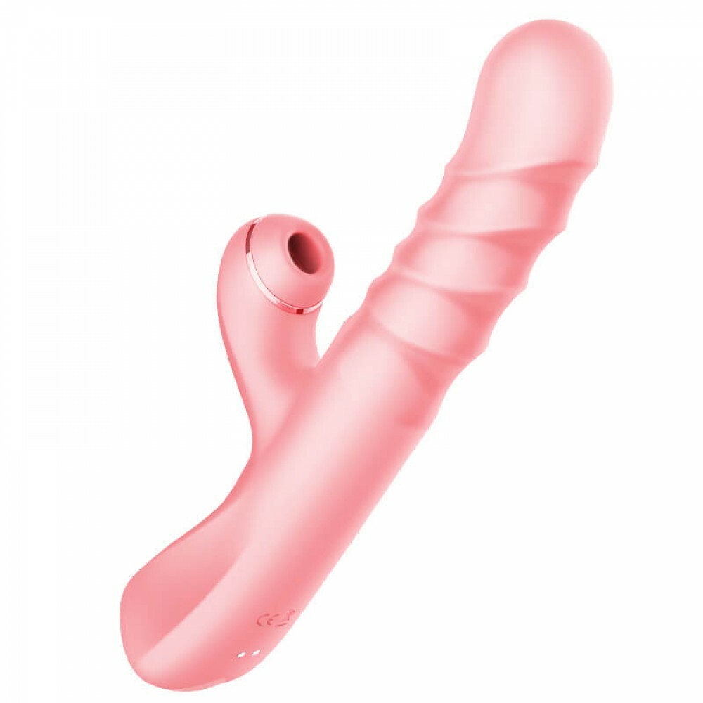 Erocome Phoenix Telescopic Suction Double Head Massager Pink