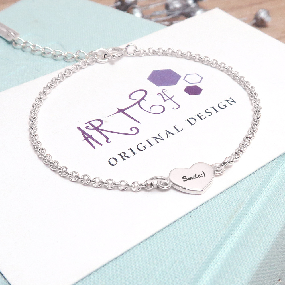 赤誠之心 雙圈款 客製化刻字 925純銀女生手鍊