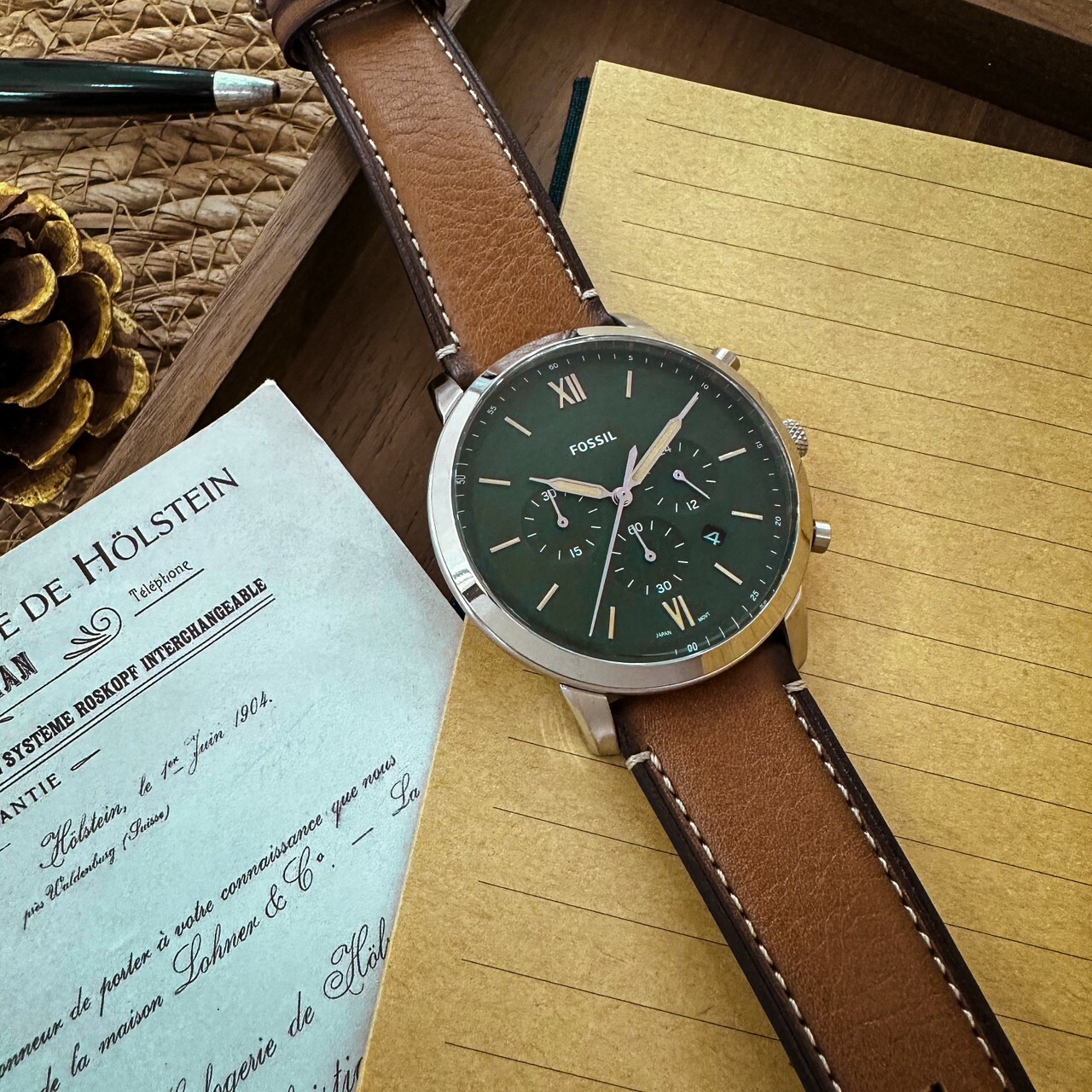 【Fossil】Neutra 紳士計時手錶 FS5963 44mm 現代鐘錶