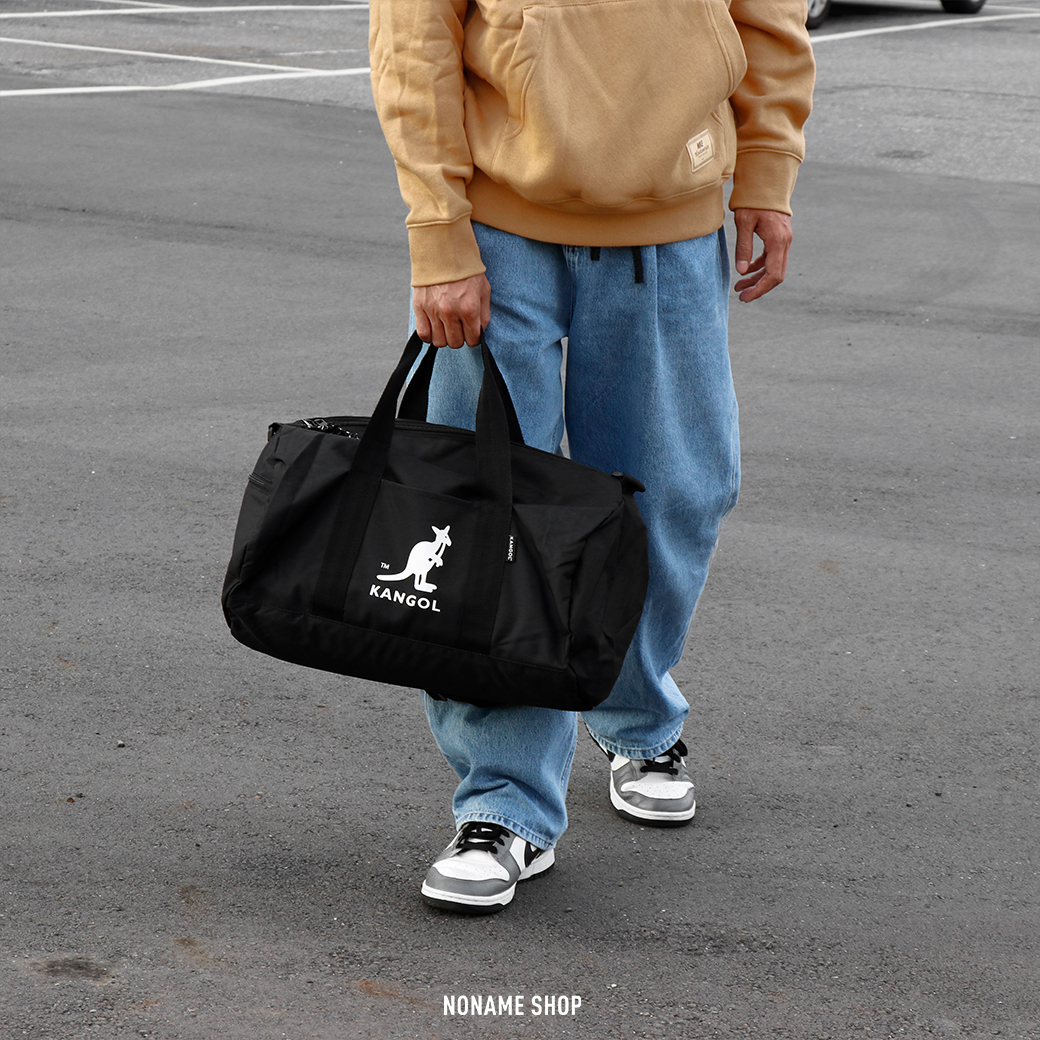<<錯過哭哭‼️現貨超低價>> KANGOL 英國 袋鼠 基本款 經典 LOGO 健身包 旅行袋 行李袋 包包 黑