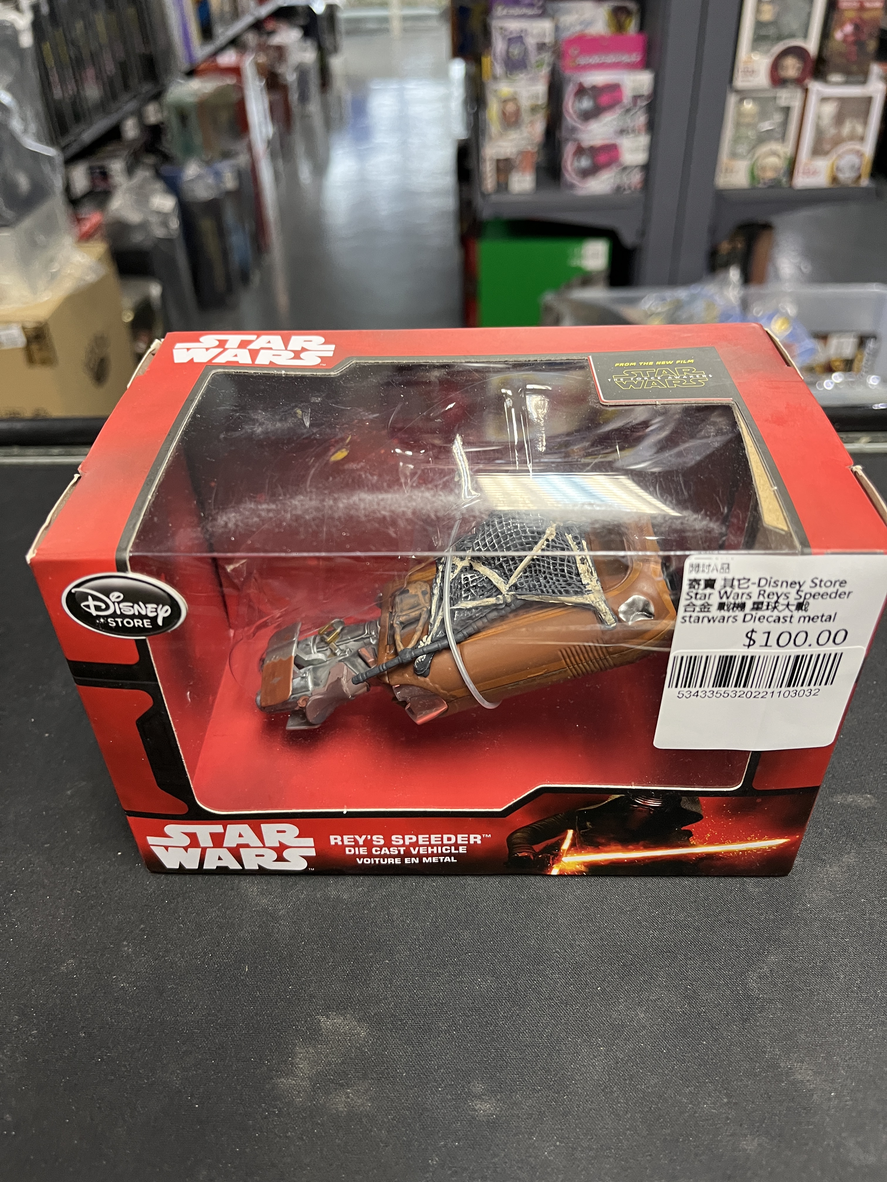寄賣 其它-Disney Store Star Wars Rey's Speeder 合金 戰機 星球大戰 starwars Diecast metal