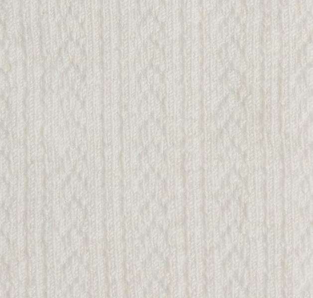 COLLEGIEN 織花高筒襪  Adèle - Doux Agneaux 米白