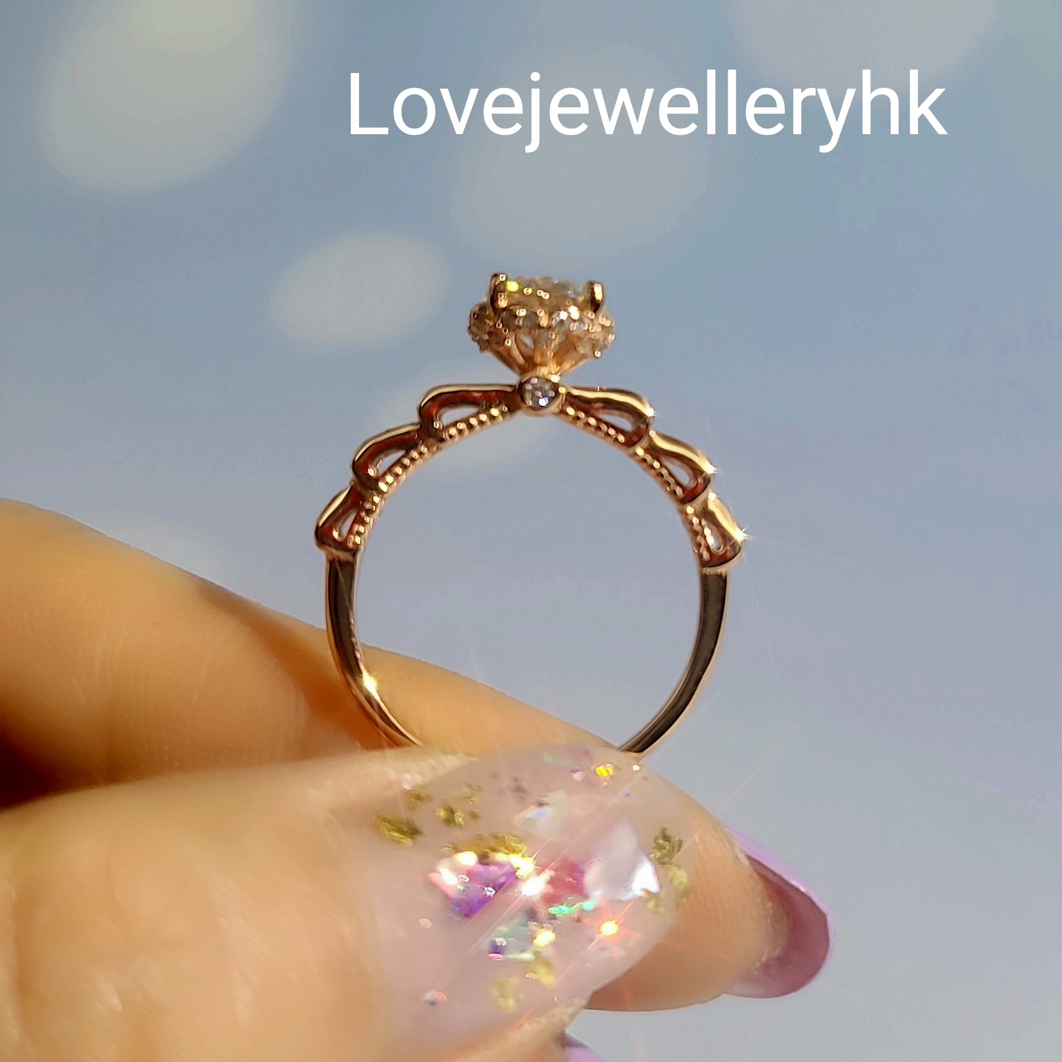 玫瑰金莫桑鑽R1C029