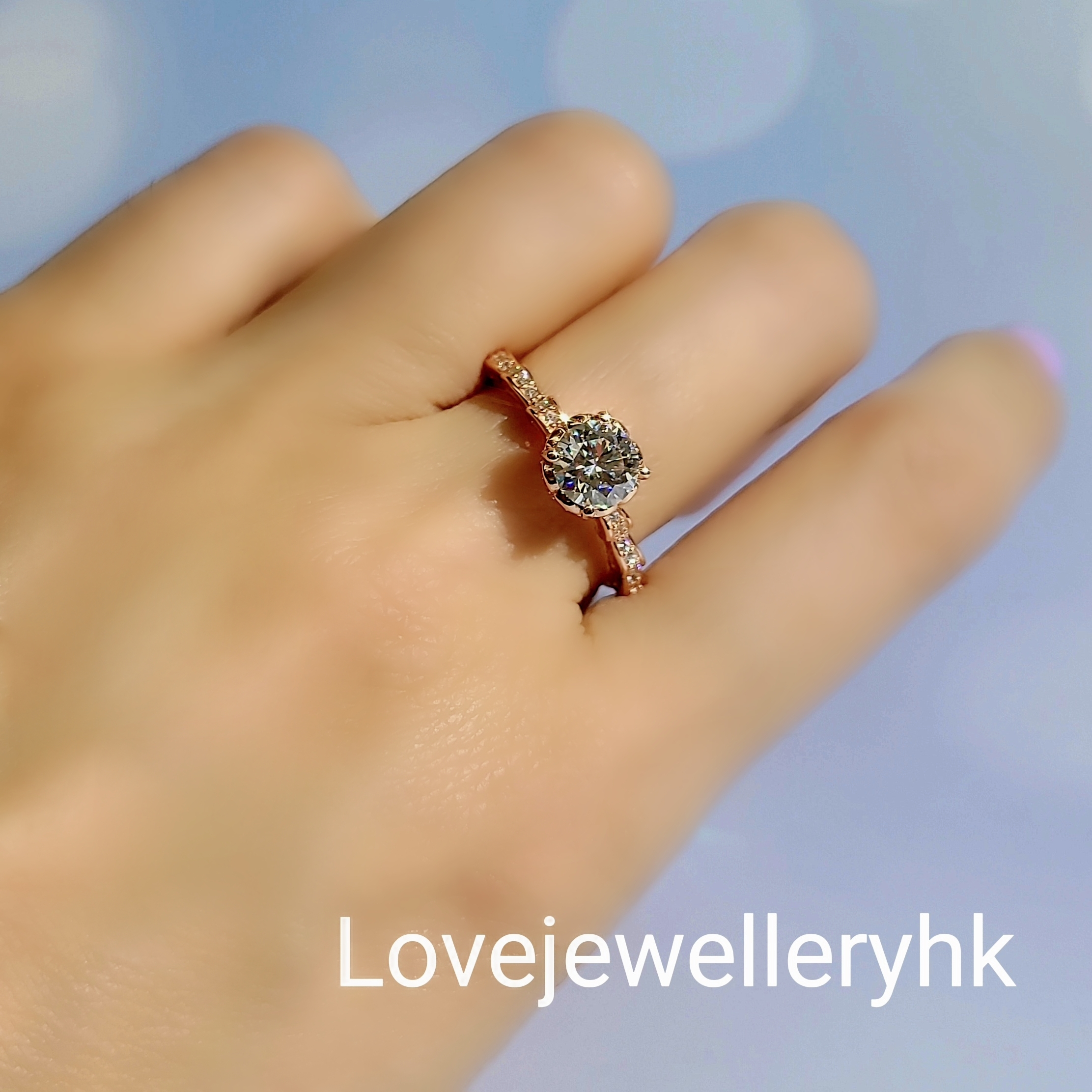 玫瑰金莫桑鑽R1C029