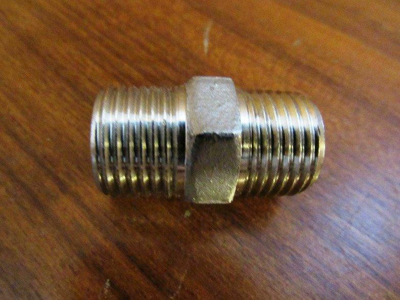 ＊中崙五金【附發票】白鐵 4分六角立布轉接頭 長3.6公分 (厚)1/2"雙外牙接頭 四分雙公接頭 雙接頭