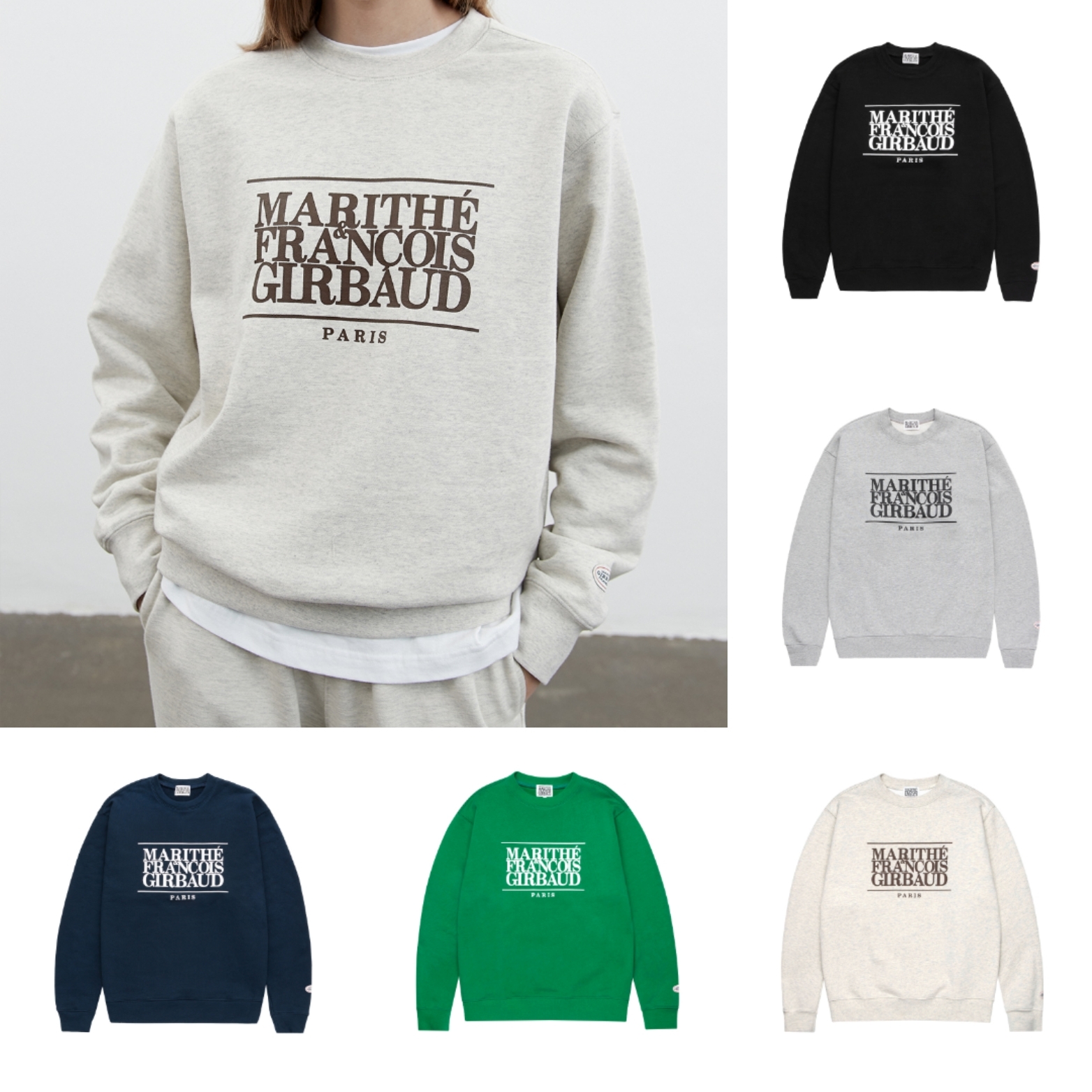 [MARITHE]★LETTERING LOGO SWEATSHIRT 