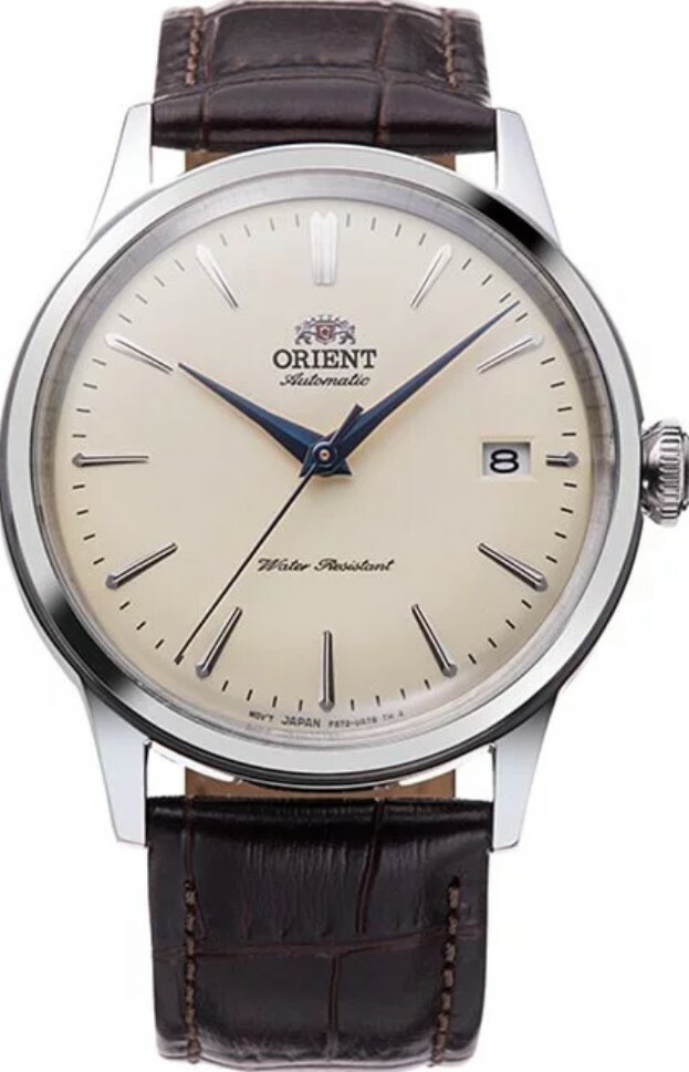 萬年鐘錶 - 東方錶  ORIENT   DATEⅡ 皮革機械男錶 RA-AC0M04Y  手／自動上鍊機械 停秒裝置 錶徑 40.5mm