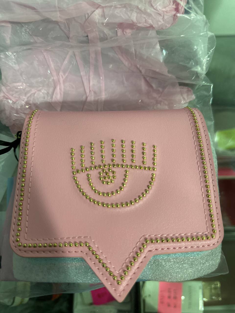 [S] CHIARA FERRAGNI ZS518PL8 STUDS EYELIKE WALLET, PINK, 8052672319272 (SCF116)
