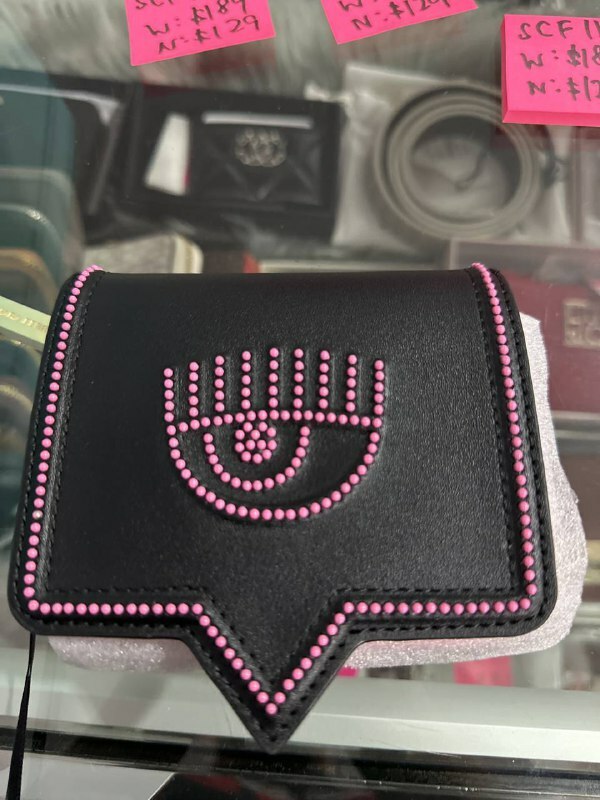 [S] CHIARA FERRAGNI ZS518NZ4 STUDS EYELIKE WALLET, BLACK, 8052672296139 (SCF117)