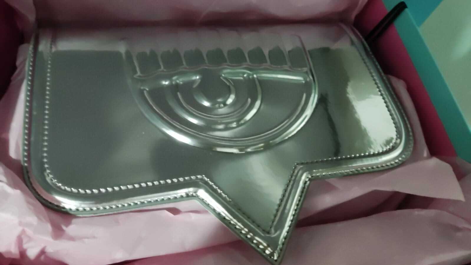 [S] CHIARA FERRAGNI ZS519900 EYELIKE BAGS SMOOTH CALF PU,SILVER, 8052672319029 (SCF129)