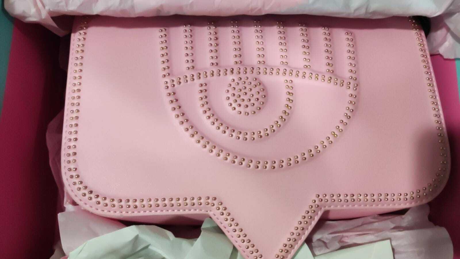 [S] CHIARA FERRAGNI ZS518PL8 EYELIKE BAGS STUDS PU,PINK, 8052672318985 (SCF132)