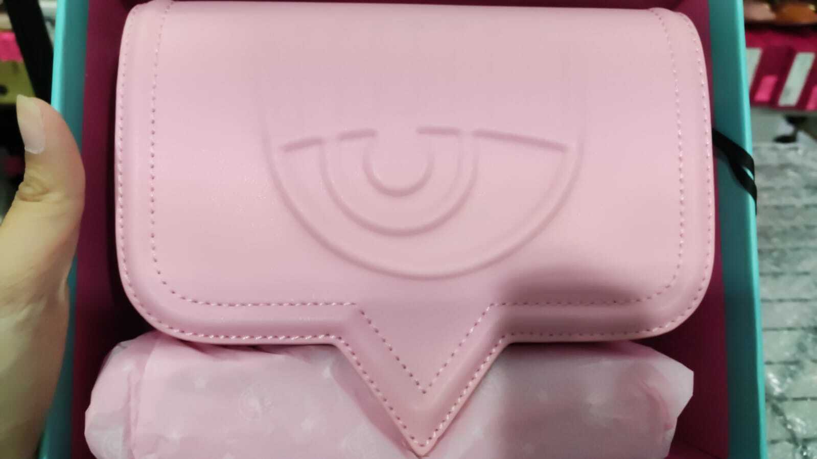 [S] CHIARA FERRAGNI ZS517439 EYELIKE BAGS SMOOTH CALF PU,PINK, 8052672296795 (SCF138)
