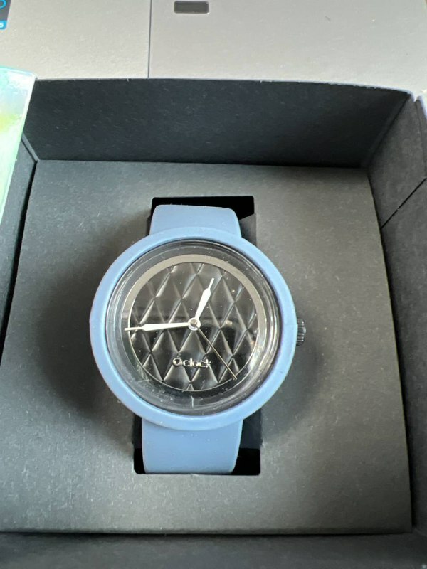 [S] O BAG OBAG BLACK SHINY CLOCK WATCH,PALE BLUE,SOB53 (SOB53)
