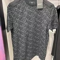 [S] DKNY ALLOVER LOGO SHORT SLEEVE T-SHIRT,BLACK, M1210015-BLK (SD276)