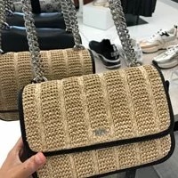 [S] DKNY SINA WOVEN BASKETWEAVE SHOULDER FLAP,NAX, 755406099980 (SD278)