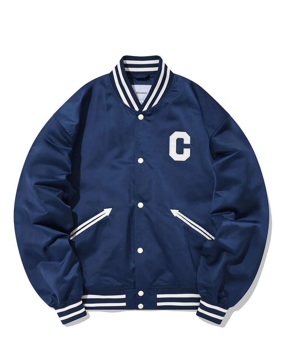 COVERNAT C-LOGO 棒球外套 夾克外套 海軍藍
