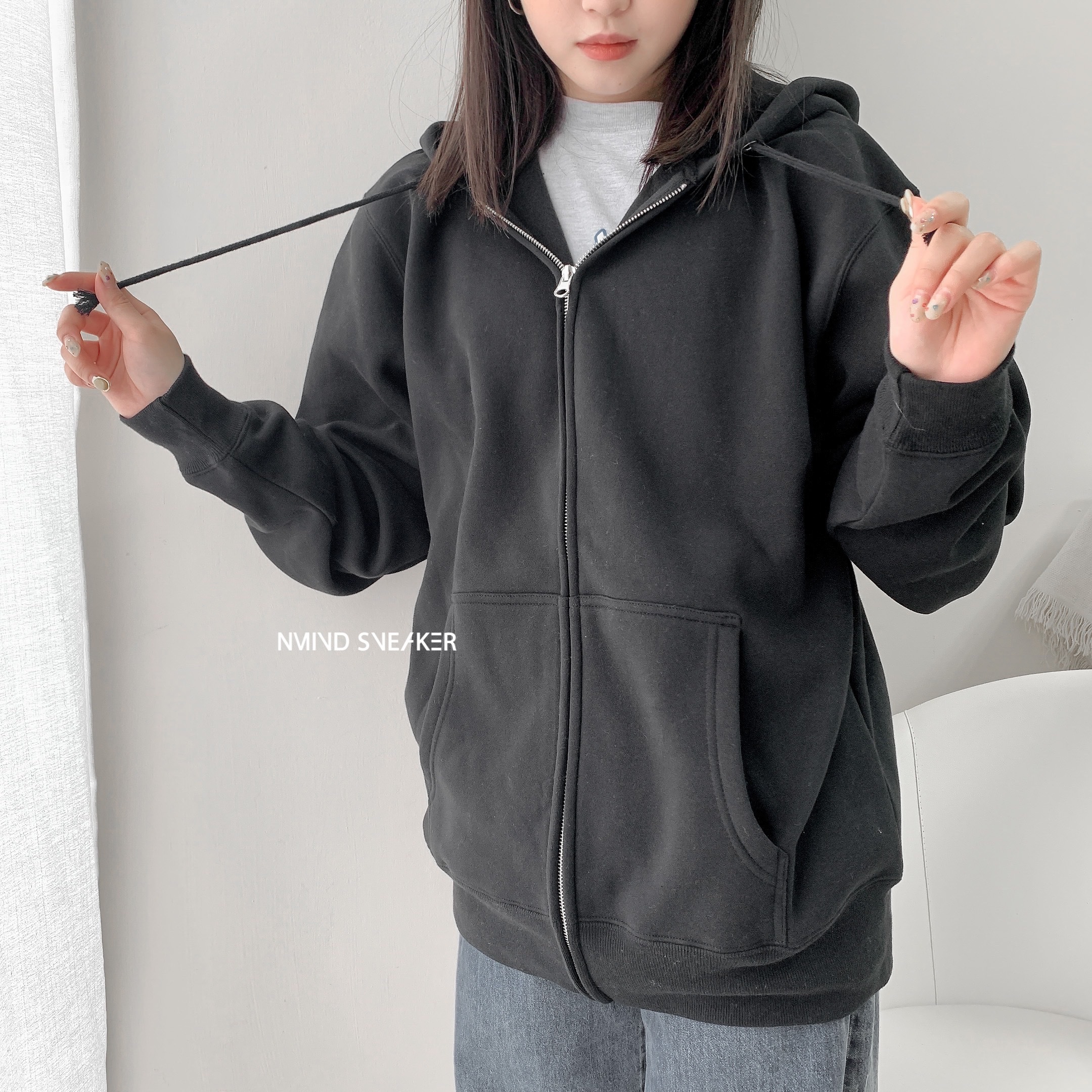 United Athle UA 連帽拉鍊外套 黑色(3562001-002)