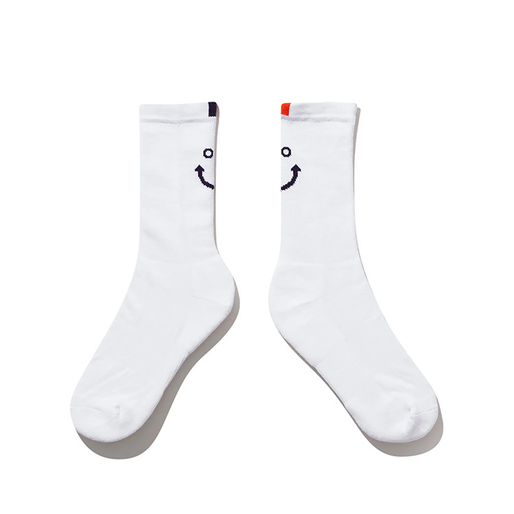 KULE The Line Smile Sock White