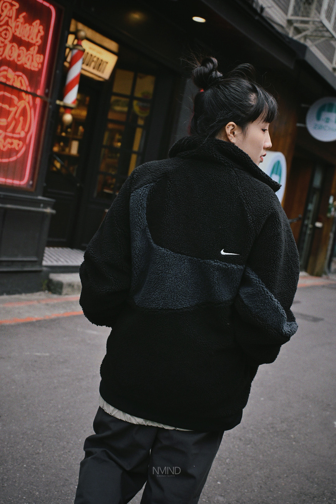 <快速出貨> S/M/L- Nike 羔羊毛雙面穿高領外套