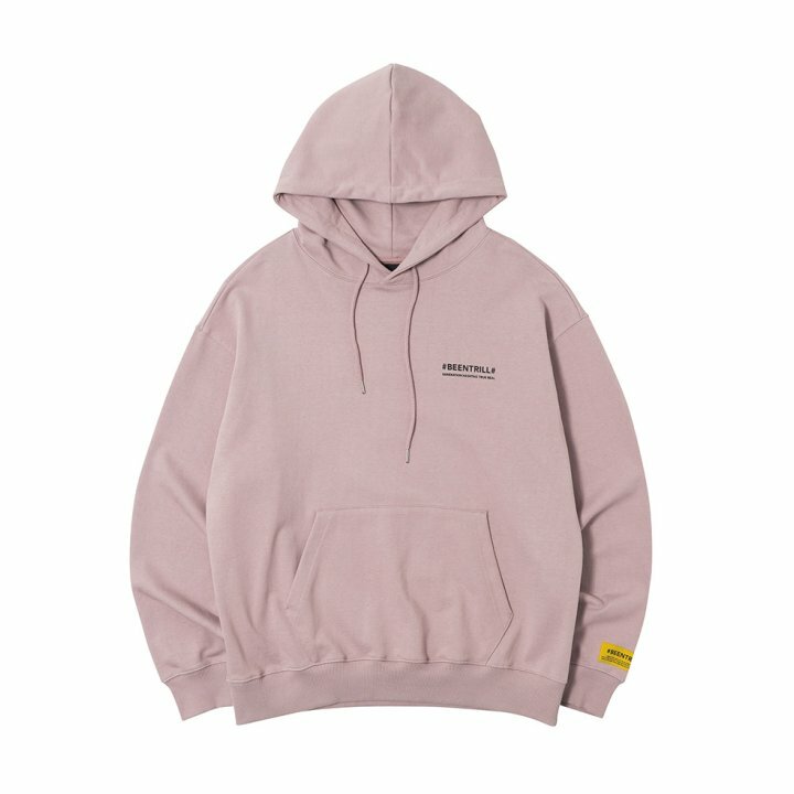 KOREA BEENTRILL Taping Signature Hashtag Overfit Hoodie