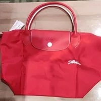 [S] LONGCHAMP LE PLIAGE L1621619P20 CLUB SMALL SHORT HANDLE BAG,RED/WHITE, 3597921718192 (SLC96)