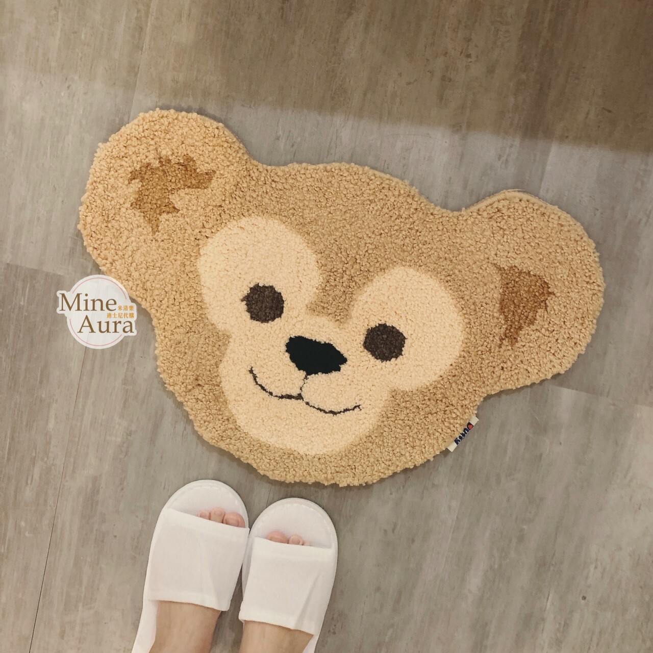 達菲 Duffy 大頭 造型 地墊 -香港迪士尼樂園