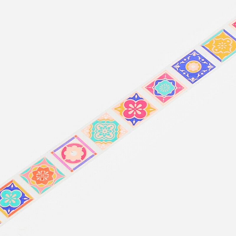 花磚 花窗玻璃系列 PET透明膠帶｜日本BGM