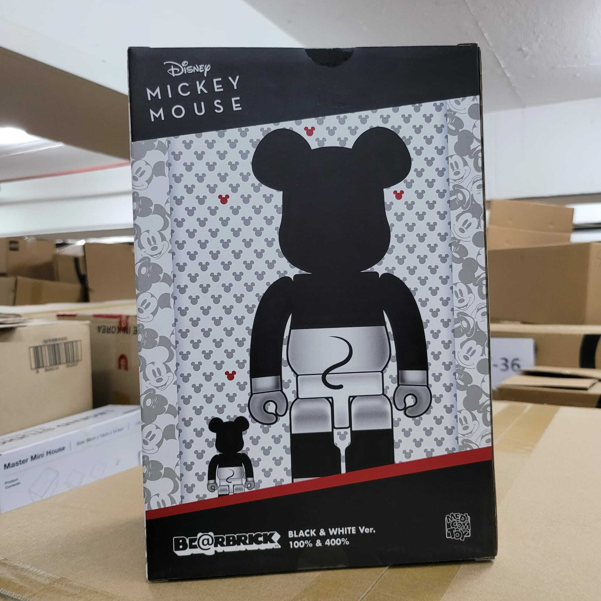 Be@rbrick Mickey Mouse Black & White Ver. 100% & 400%