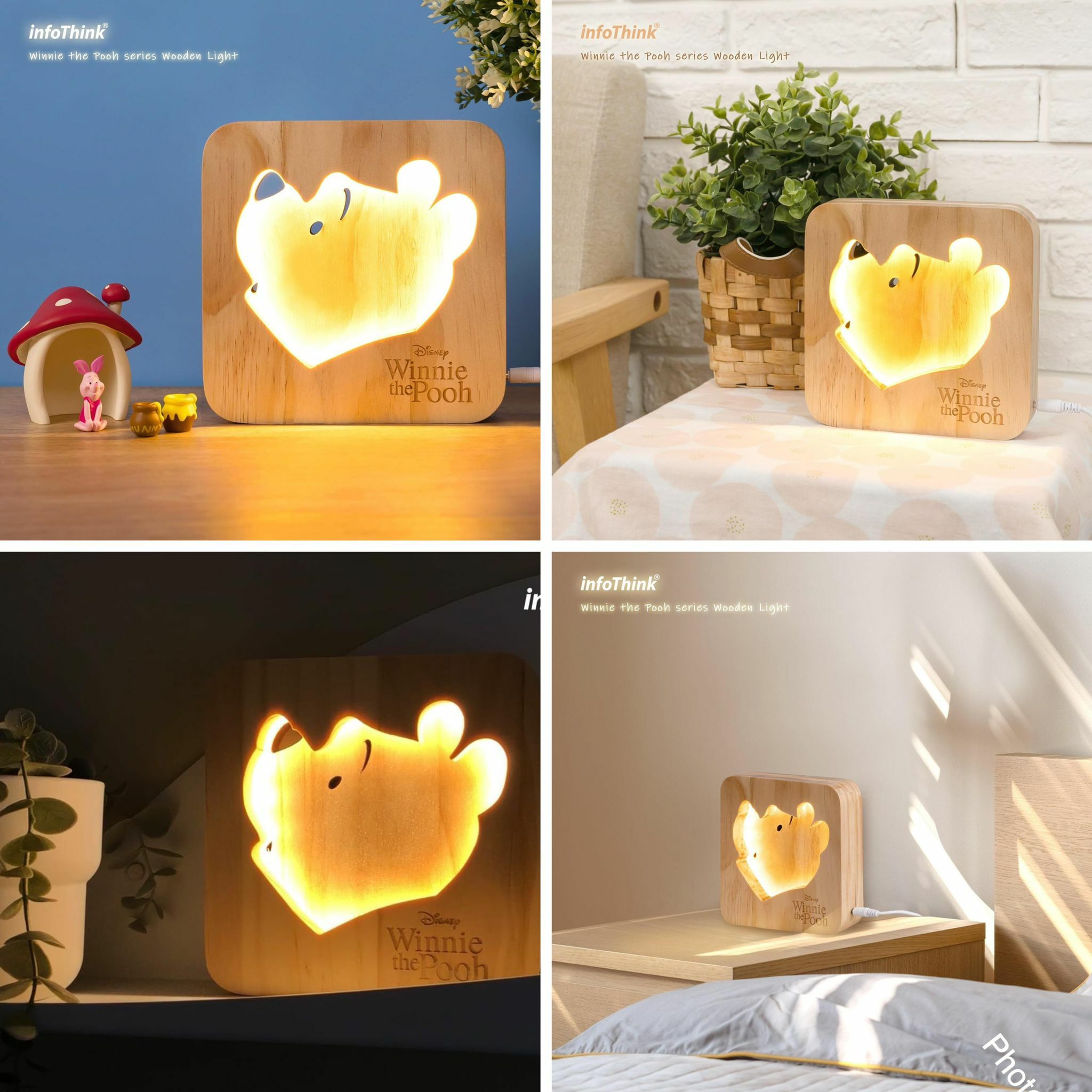 Infothink小熊維尼系列實木氛圍燈