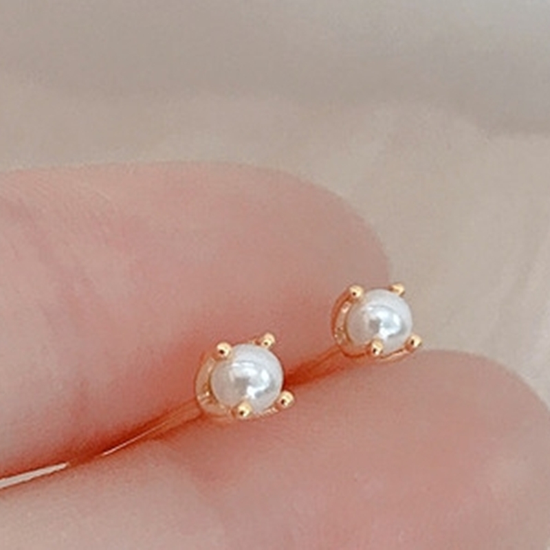 四爪珍珠迷妳耳環