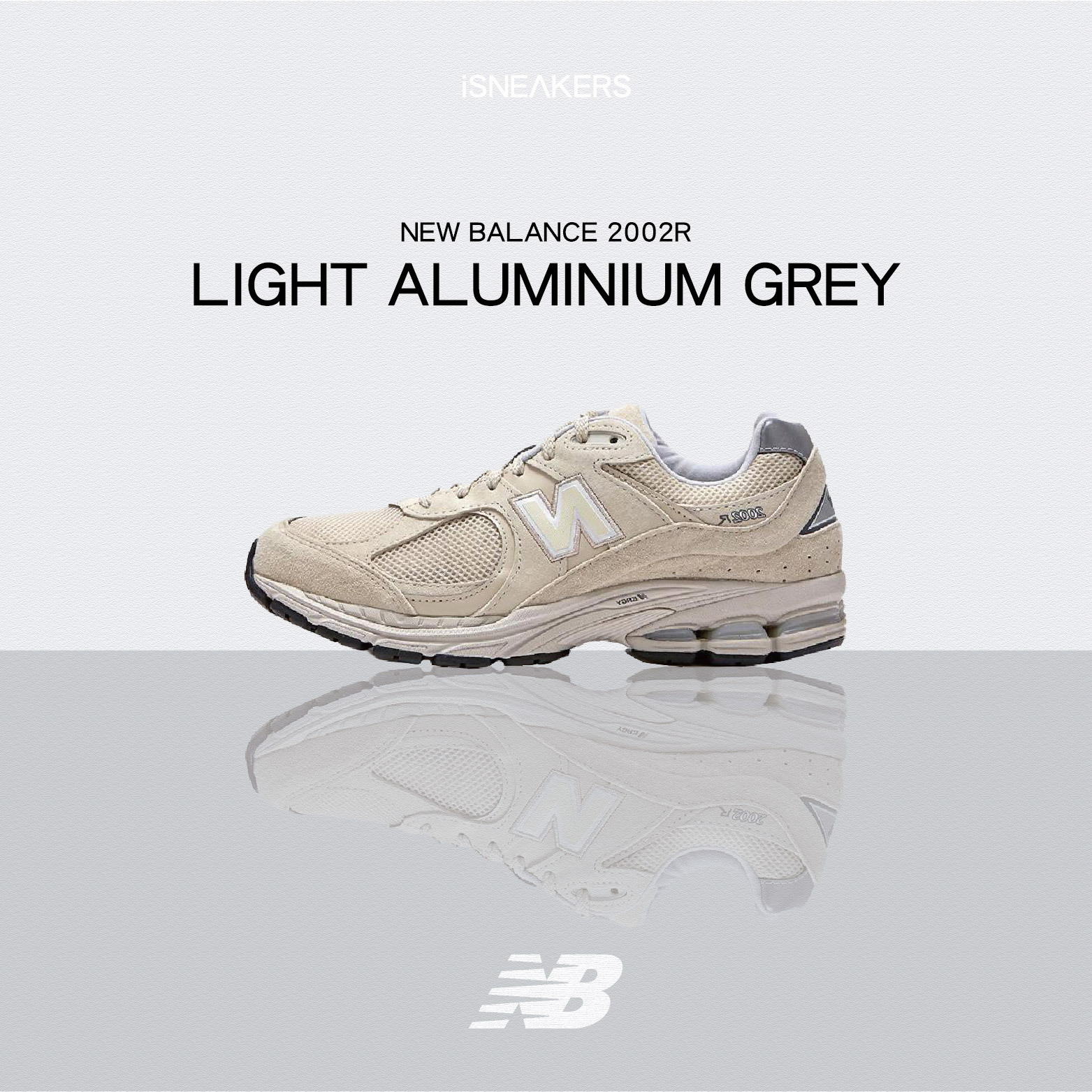 iSNEAKERS｜New Balance 2002R "Light Aluminum Grey" 米白 麂皮 ML2002RE
