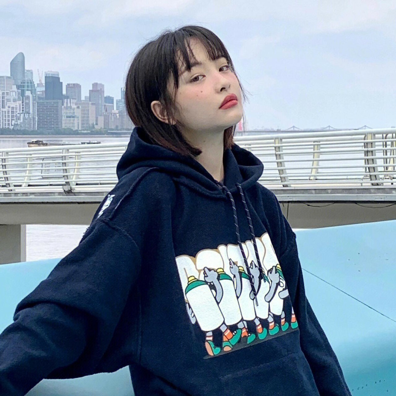 NAUTICA 2WAY 塗鴉風 帽T 雙面 灰色 深藍色 綠色 / 現貨