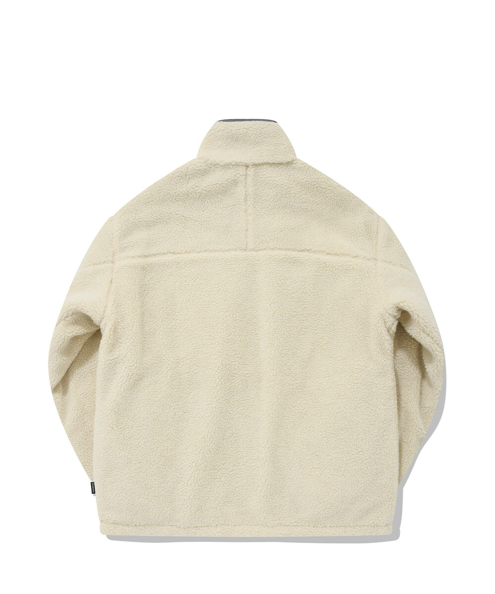 COVERNAT 雙面羊羔絨外套 夾克 米/灰色