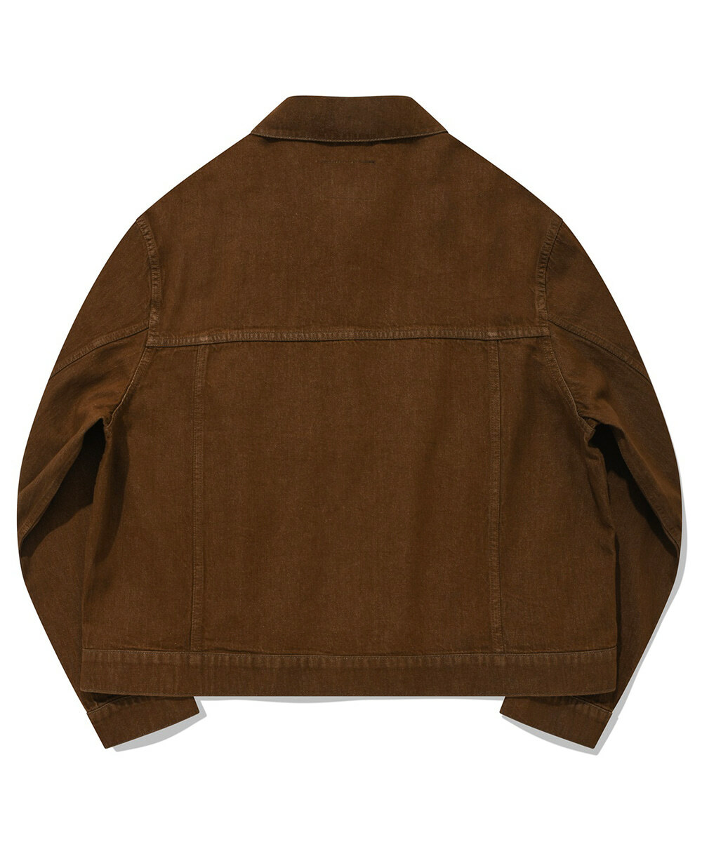COVERNAT 縫線牛仔外套 夾克 棕色