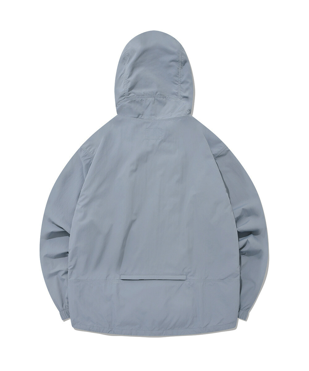 COVERNAT 可收納 風衣 外套 夾克 淺藍色