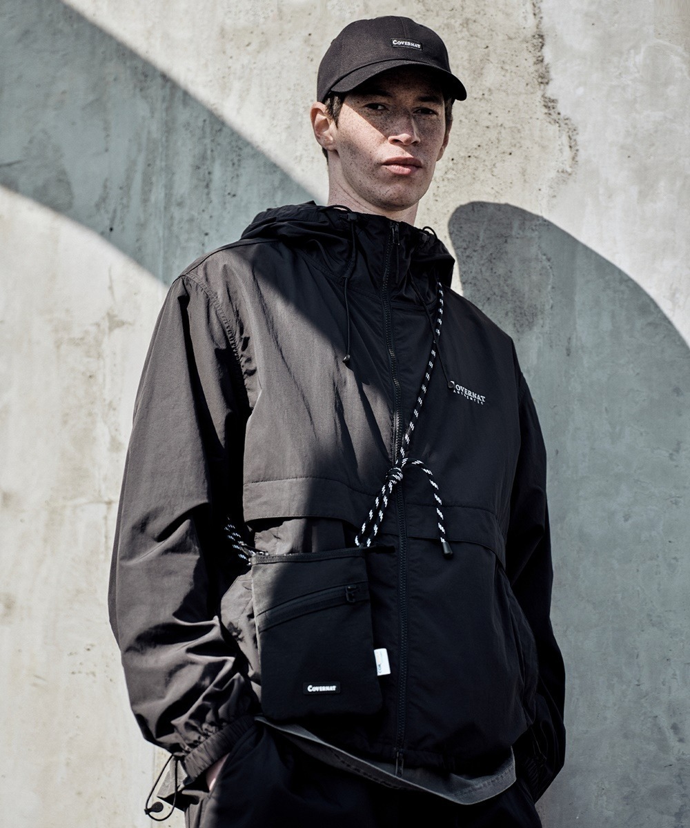 COVERNAT 可收納 風衣 外套 夾克 黑色