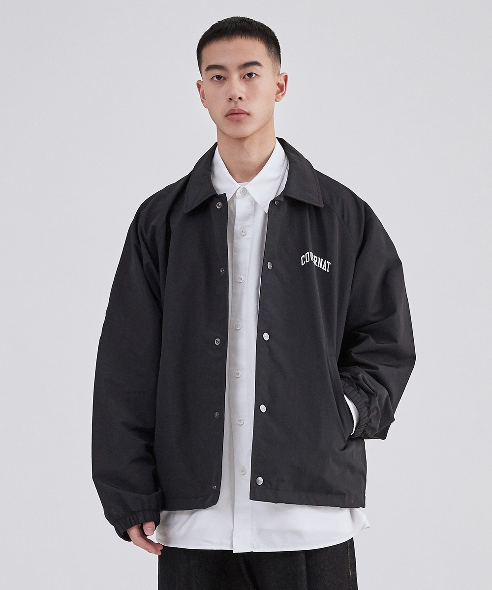 COVERNAT Logo 教練夾克 外套 黑色