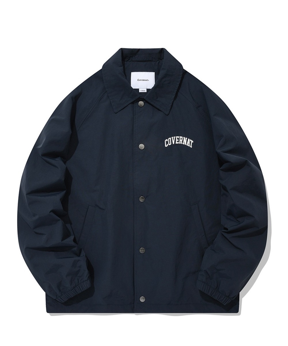 COVERNAT Logo 教練夾克 外套 海軍藍