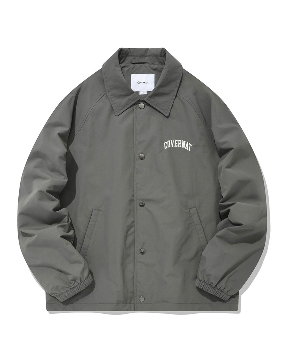 COVERNAT Logo 教練夾克 外套 鼠尾草灰