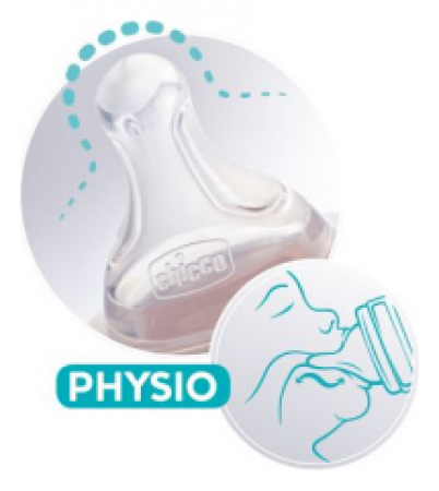 Chicco  防絞痛閥的矽膠奶嘴，適合 4 個月及以上的嬰兒快速流動。(此為平行進口產品)